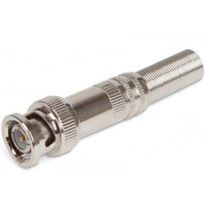 Зображення Штекер BNC під кабель, з пружиною, латунь у категорії BNС