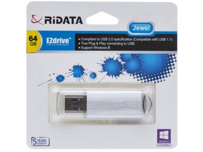 Зображення Флешка 64GB  RIDATA Jewel Silver OD16 у категорії USB 2.0
