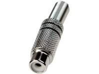 Зображення Гніздо RCA метал під шнур з пружиною діам - 6.5мм. (чорне) у категорії RCA