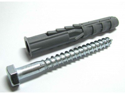Зображення Дюбель 12х160 + шуруп у категорії Дюбеля, болти