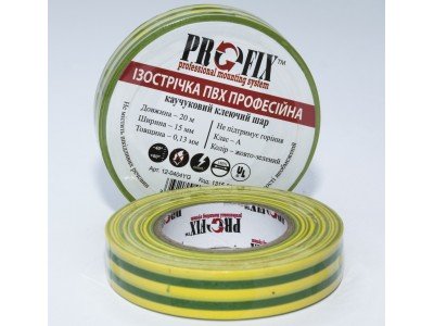 Зображення Ізострічка  ProFix 0.18х15мм. жовто-зелена 20м. у категорії ІЗОСТРІЧКА