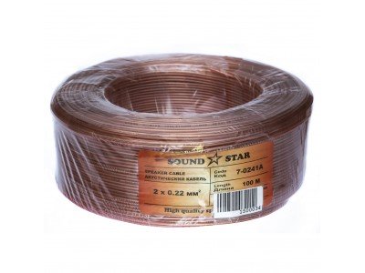 Зображення Кабель акустичний 2х0.22 прозорий (CCA) у категорії АКУСТИЧНИЙ КАБЕЛЬ