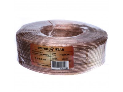 Зображення Кабель акустичний 2х0.50 прозорий (CCA) у категорії АКУСТИЧНИЙ КАБЕЛЬ