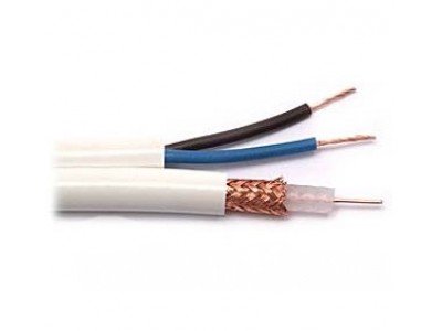 Зображення Кабель RG-59 (0.6СU+64/0.12) +2x0.75мм CCA  білий 305м у категорії КАБЕЛЬ ДЛЯ ВІДЕОСПОСТЕРЕЖЕННЯ