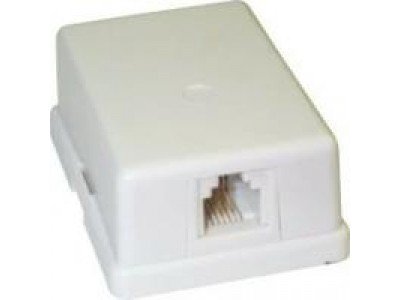Зображення Коробка телефонна --1гн.RG11 (6P4C) у категорії RJ11 - ТЕЛЕФОНІЯ