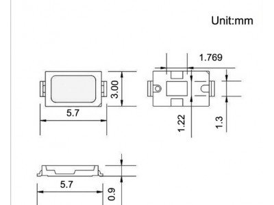 Зображення Кристал SMD5630 Білий 6000K 0.5W у категорії Світлодіодні стрічки