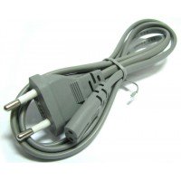 Шнур мережевий сірий 2х0.22mm 1.8 метра