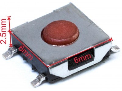 Зображення Мікрик 6x6x2.5 mm у категорії МІКРИКИ, ПЕРЕМИКАЧІ