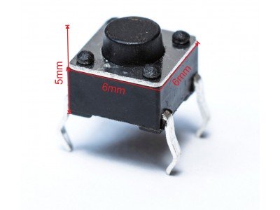 Зображення Мікрик 6x6x5 mm у категорії МІКРИКИ, ПЕРЕМИКАЧІ