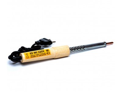 Зображення Паяльник Запоріжжя 65Вт (дерев'яна ручка) у категорії ПАЯЛЬНИКИ