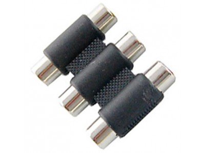 Зображення Перехідник 3 гнізда RCA - 3 гнізда RCA у категорії Перехідники