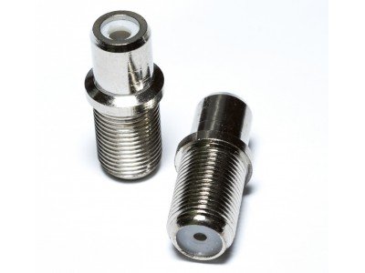 Зображення Перехідник гніздо RCA/гніздо F (+ гайка) у категорії