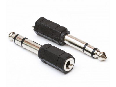 Зображення Перехідник штекер 6.3 - гніздо 3.5 стерео || пластик у категорії 6.3 - ПЕРЕХІДНИКИ