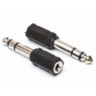 Зображення Перехідник штекер 6.3 - гніздо 3.5 стерео || пластик у категорії 6.3 - ПЕРЕХІДНИКИ