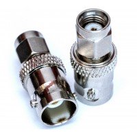 Перехідник штекер RP-SMA plug - гніздо BNC ,Латунь