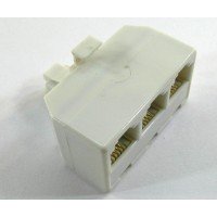 Перехідник штекер RJ11 - 3 гнізда RJ11 Перехідник штекер RJ11 - 3 гнізда RJ11