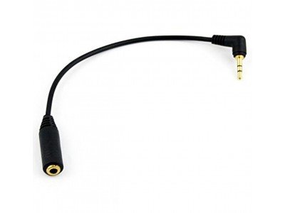 Зображення Шнур штекер 2.5ст./гніздо 3.5ст. (0.1м) Gold у категорії ДЖЕК 2.5