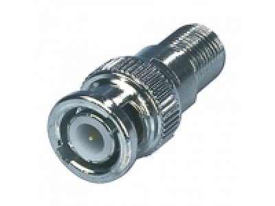 Зображення Перехідник штекер BNC - F-гніздо , Цинк у категорії BNС