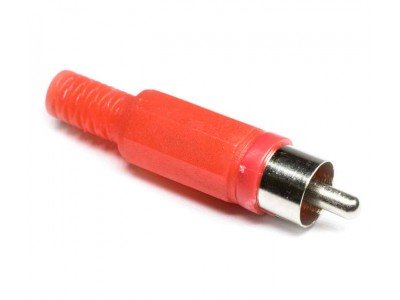 Зображення Штекер RCA червоний (пластик) у категорії RCA