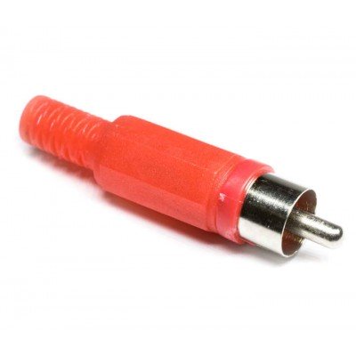 Зображення Штекер RCA червоний (пластик) у категорії RCA