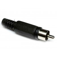 Штекер RCA чорний (пластик)