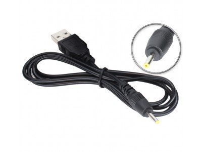 Зображення Шнур USB (шт.А - DCx2.5х0.7мм), , діам.-3,0мм, чорний, 0.8м у категорії USB