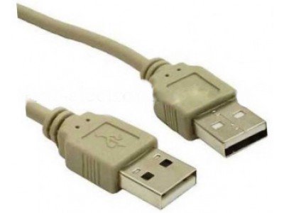 Зображення Шнур USB штекер А - штекер А || V2.0 4.5мм сірий 1.0 метр у категорії USB