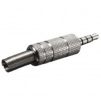 Штекер 3.5 стерео || метал з насічкою