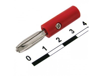 Зображення Штекер Banan, п\гвинт, корпус пластик,(червоний) у категорії ЩУПИ ДЛЯ МУЛЬТИМЕТРІВ