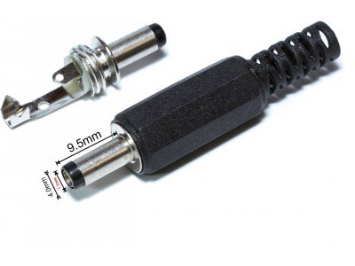 Зображення Штекер DC 1.7x4.0mm х 9.5mm у категорії Штекер DC
