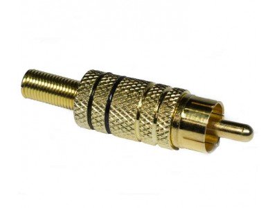 Зображення Штекер RCA GOLD (чорний) 4mm у категорії RCA