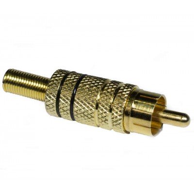 Зображення Штекер RCA GOLD (чорний) 4mm у категорії RCA