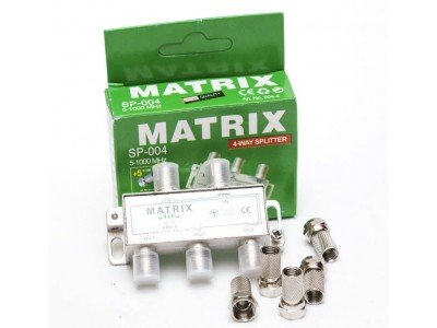 Зображення Сплітер SP-004 Matrix 5-1000MHz (прохідний) 4 ТВ у категорії Пасивні
